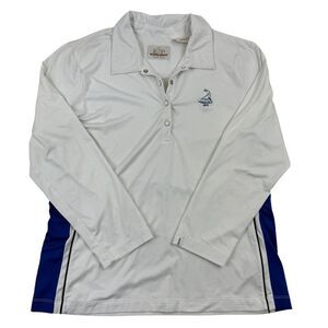 EP Pro Tour Tech PINEHURST 1895 Long Sleeve Collared Polo Shirt Size M Stretch